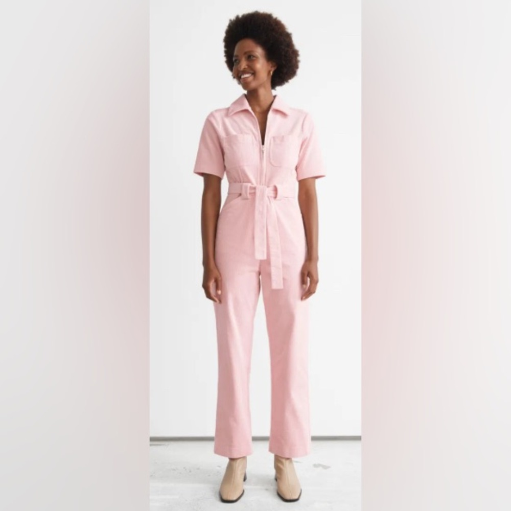 & Other Stories pink corduroy jumpsuit Size 4
